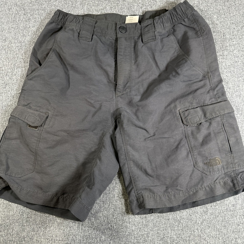 The North Face Cargo Shorts Mens Medium Gray Outdoor Hiking Utility - Picture 3 of 5
